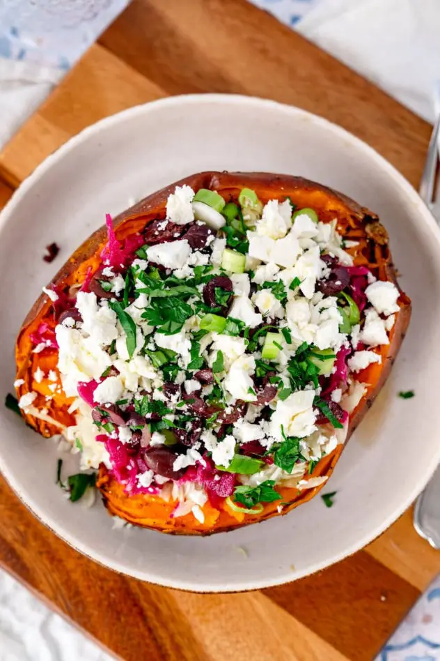 Süßkartoffel Greek Style